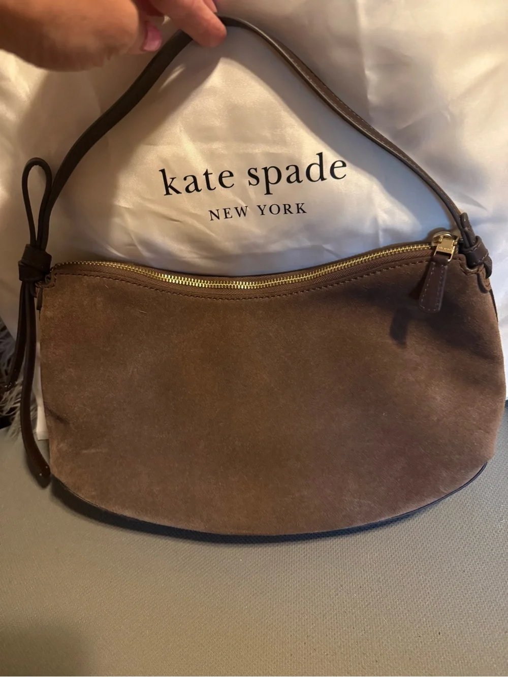 Kate Spade Loop Suede Shoulder Bag